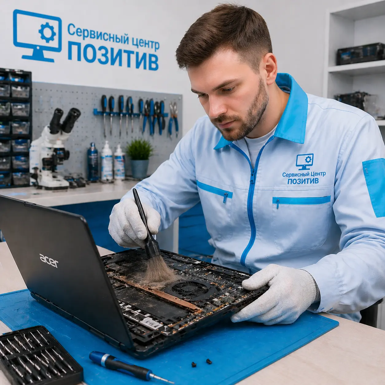 Чистка ноутбука Acer от пыли в Керчи | Замена термопасты