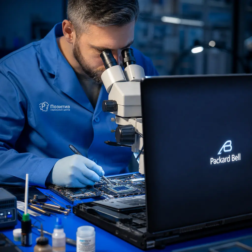 Замена видеокарты ноутбука Packard Bell в Керчи