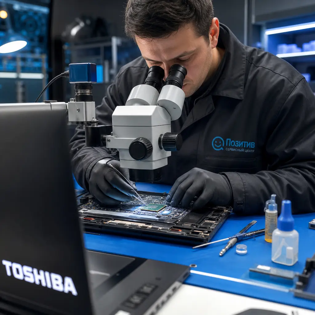 Замена видеокарты ноутбука Toshiba в Керчи