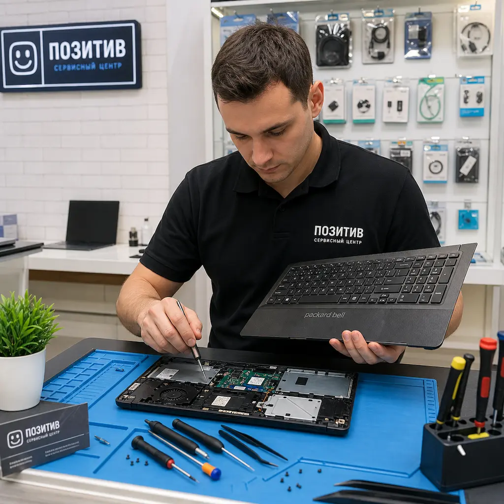 заменить клавиатуру на ноутбуке Packard Bell в Керчи