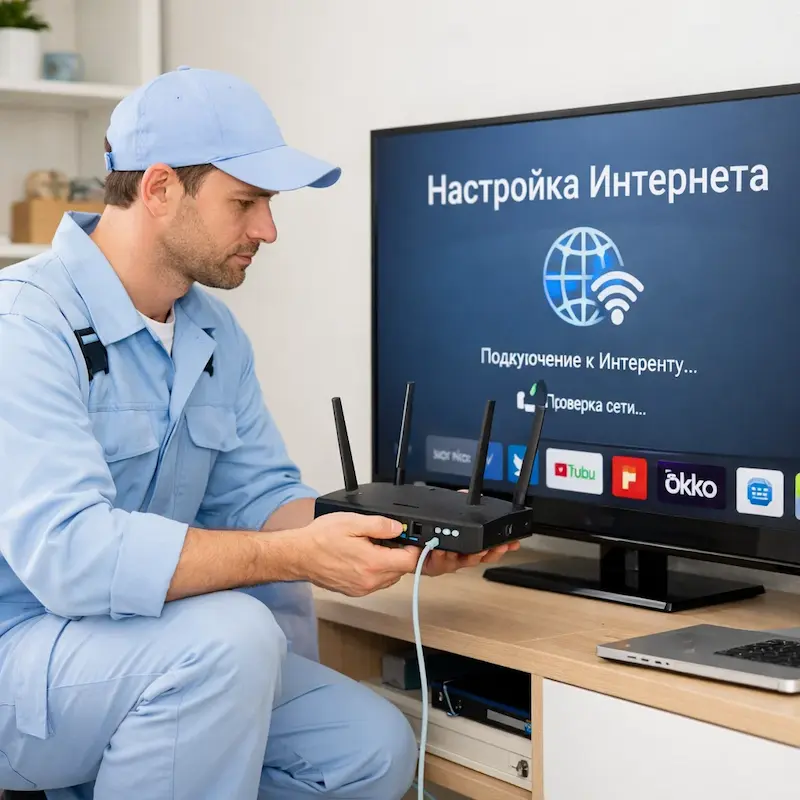 Настройка интернета на телевизоре в Керчи