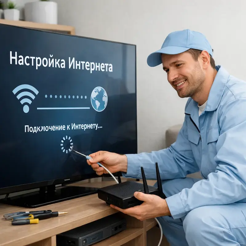 Настройка интернета на ТВ в Керчи
