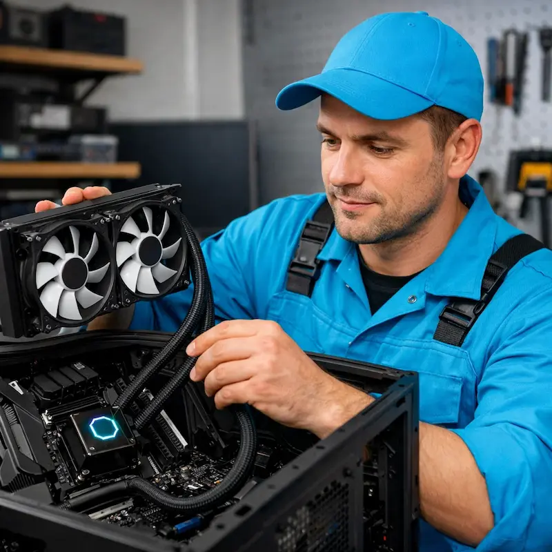 Установка водяного охлаждения на компьютер в Керчи