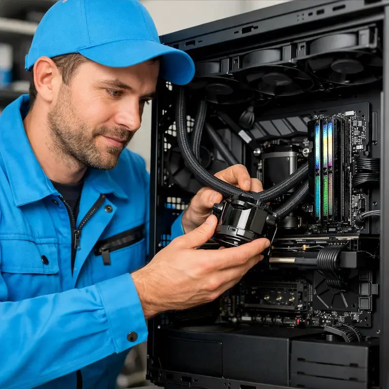 Установка СЖО на ПК в Керчи