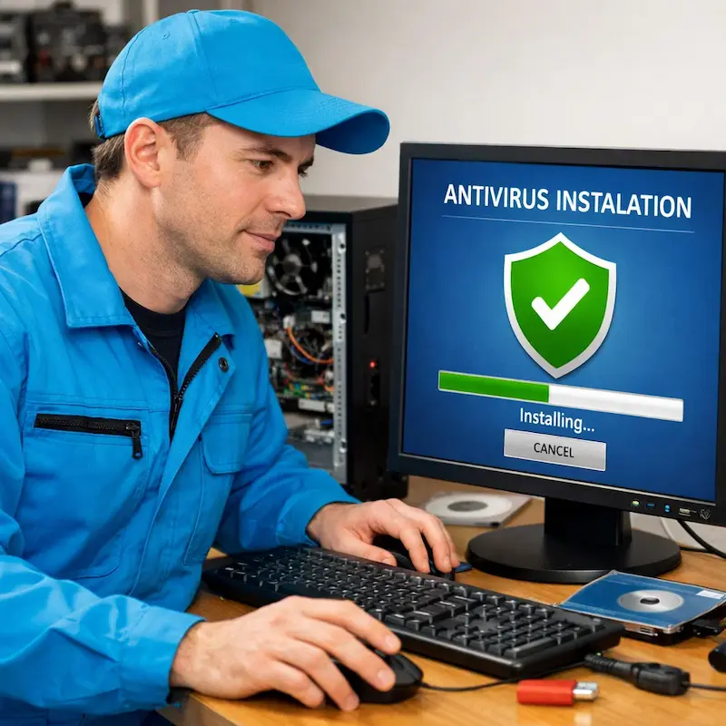 Установка антивируса на ноутбук в Керчи