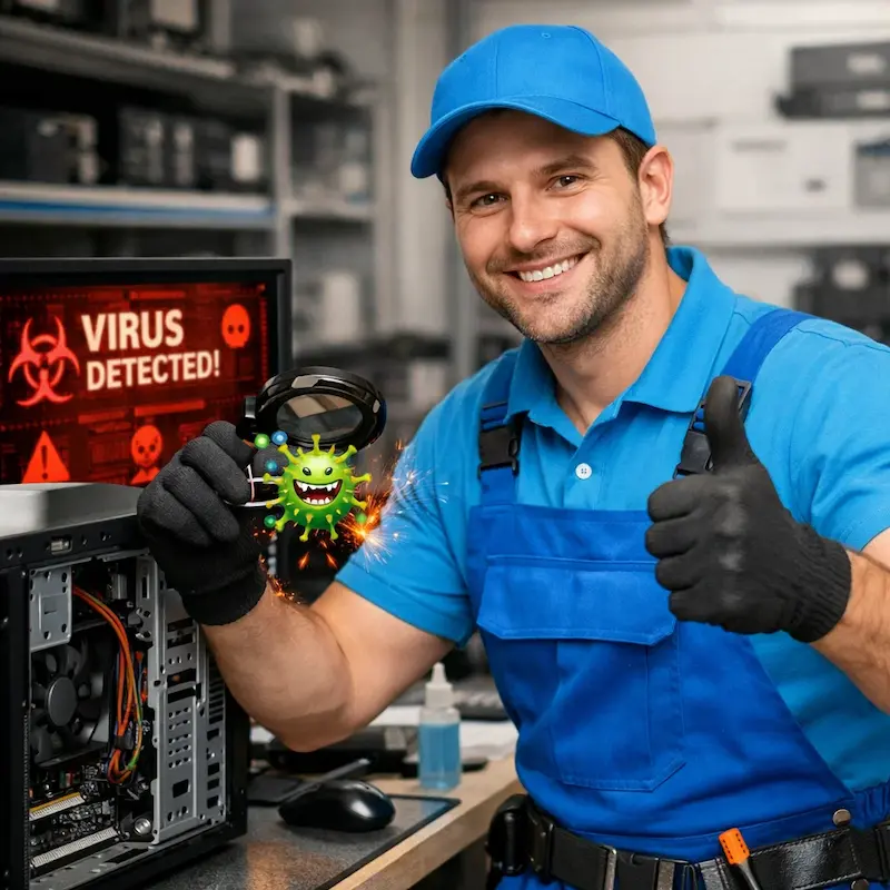 Удаление вирусов с компьютера в Керчи